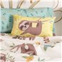 Housse de coussin HappyFriday Moshi Moshi Happy Sloth Multicouleur 50 x 30 cm