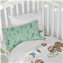 Parure de couette HappyFriday Moshi Moshi Happy Sloth Multicouleur Lit de bébé 2 Pièces