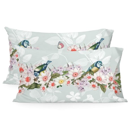 Taie d'oreiller HappyFriday Garden Party Multicouleur 50 x 75 cm (2 Unités)