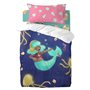 Parure de couette HappyFriday Mr Fox Happy mermaid Multicouleur Lit de bébé 2 Pièces