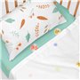 Drap housse HappyFriday MR FOX Vert Multicouleur 70 x 140 x 14 cm