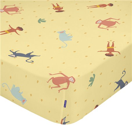 Drap housse HappyFriday MR FOX Multicouleur 105 x 200 x 32 cm