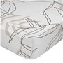 Drap housse HappyFriday BLANC Multicouleur 140 x 200 x 32 cm