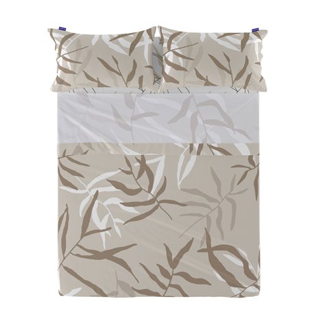 Drap HappyFriday Blanc Maple Multicouleur 210 x 270 cm