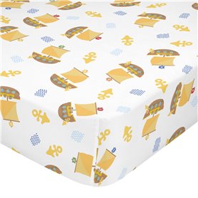 Drap housse HappyFriday HAPPYNOIS Multicouleur 90 x 200 x 32 cm