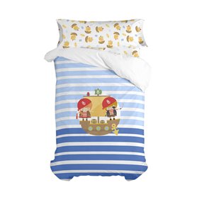 Parure de couette HappyFriday Happynois Pirate Ship Multicouleur Lit 1 persone 2 Pièces