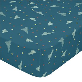 Drap housse HappyFriday MR FOX Multicouleur 105 x 200 x 32 cm