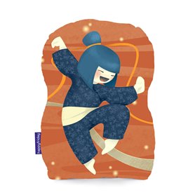 Coussin HappyFriday Mr Fox The Warrior Multicouleur 40 x 30 cm