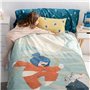 Parure de couette HappyFriday Mr Fox The warrior Multicouleur Lit 1 persone 2 Pièces