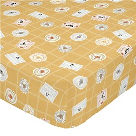 Drap housse HappyFriday MR FOX Multicouleur 105 x 200 x 32 cm