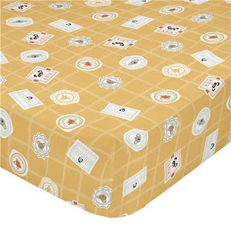 Drap housse HappyFriday MR FOX Multicouleur 105 x 200 x 32 cm