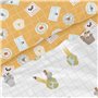 Jeu de draps HappyFriday Mr Fox World Trip Multicouleur Lit 1 persone 2 Pièces