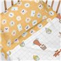 Jeu de draps HappyFriday Mr Fox World Trip Multicouleur Lit de bébé 2 Pièces