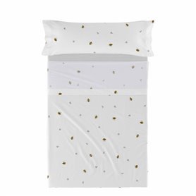 Jeu de draps HappyFriday HF Mini Honey Multicouleur Lit 1 persone 2 Pièces