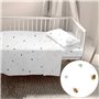 Jeu de draps HappyFriday HF Mini Honey Multicouleur Lit de bébé 2 Pièces