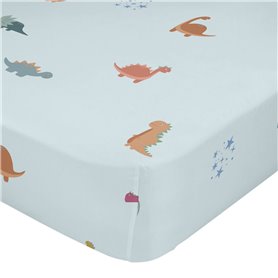 Drap housse HappyFriday Mini dinosaur Multicouleur 105 x 200 x 32 cm