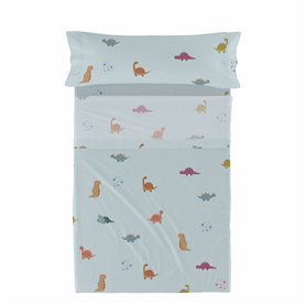 Jeu de draps HappyFriday HF Mini Dinosaur Multicouleur Lit de bébé 2 Pièces