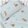 Jeu de draps HappyFriday HF Mini Dinosaur Multicouleur Lit de bébé 2 Pièces