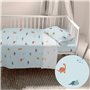 Jeu de draps HappyFriday HF Mini Dinosaur Multicouleur Lit de bébé 2 Pièces