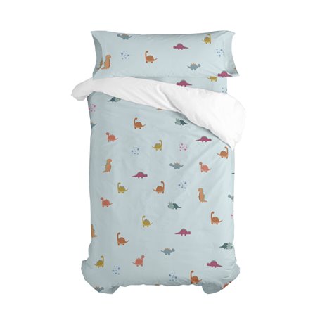 Parure de couette HappyFriday Mini dinosaur Multicouleur Lit 1 persone 2 Pièces