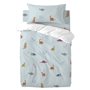 Parure de couette HappyFriday Mini dinosaur Multicouleur Lit de bébé 2 Pièces