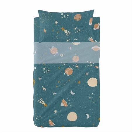 Jeu de draps HappyFriday HF Mini Universe Multicouleur Lit 1 persone 2 Pièces