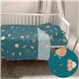 Jeu de draps HappyFriday HF Mini Universe Multicouleur Lit de bébé 2 Pièces