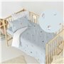 Parure de couette HappyFriday Mini Nut Multicouleur Lit de bébé 2 Pièces