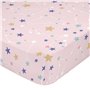 Drap housse HappyFriday MINI Multicouleur Rose 60 x 120 x 14 cm Etoiles