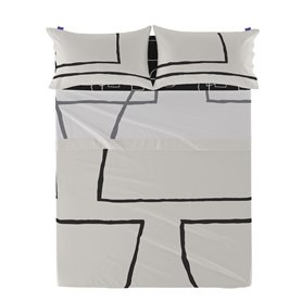 Drap HappyFriday Blanc Serenity Multicouleur 260 x 270 cm