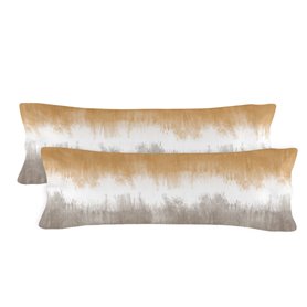 Taie d'oreiller HappyFriday Blanc Tie dye Multicouleur 45 x 110 cm (2 Unités)