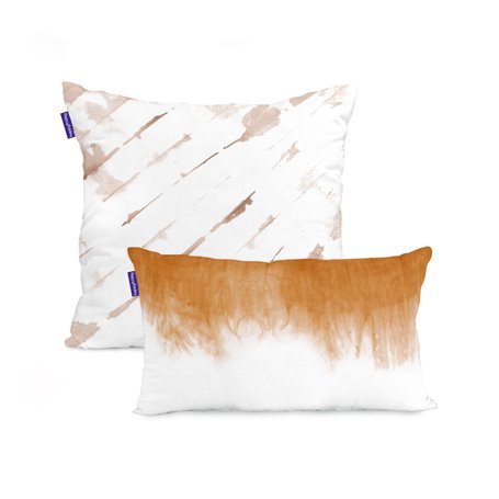 Housse de coussin HappyFriday Blanc Tie dye Multicouleur 2 Pièces