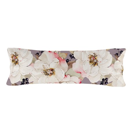 Taie d'oreiller HappyFriday White Peonies Multicouleur 45 x 110 cm