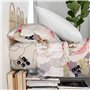 Drap HappyFriday White peonies Multicouleur 180 x 270 cm