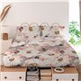 Drap HappyFriday White peonies Multicouleur 180 x 270 cm