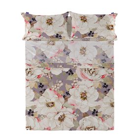 Drap HappyFriday White peonies Multicouleur 260 x 270 cm