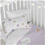 Parure de couette HappyFriday Moshi Moshi Moons Multicouleur Lit de bébé 2 Pièces