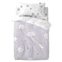 Parure de couette HappyFriday Moshi Moshi Moons Multicouleur Lit de bébé 2 Pièces