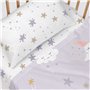 Drap housse HappyFriday Moshi Moshi Moons Multicouleur 70 x 140 x 14 cm