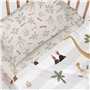 Drap housse HappyFriday Moshi Moshi Dino Multicouleur 60 x 120 x 14 cm