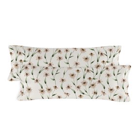 Taie d'oreiller HappyFriday Tinny bloom Multicouleur 45 x 110 cm (2 Unités)