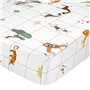 Drap housse HappyFriday Mini savanna Multicouleur 105 x 200 x 32 cm