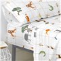 Drap housse HappyFriday Mini savanna Multicouleur 105 x 200 x 32 cm