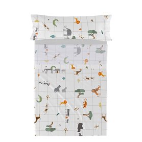 Jeu de draps HappyFriday HF Mini Savanna Multicouleur Lit 1 persone 2 Pièces