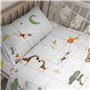 Parure de couette HappyFriday Mini savanna Multicouleur Lit de bébé 2 Pièces