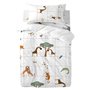 Parure de couette HappyFriday Mini savanna Multicouleur Lit de bébé 2 Pièces