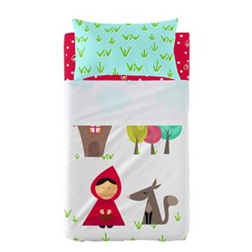 Jeu de draps HappyFriday Mr Fox Grandma Multicouleur Lit de bébé 2 Pièces