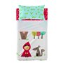 Jeu de draps HappyFriday Mr Fox Grandma Multicouleur Lit de bébé 2 Pièces