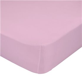 Drap housse HappyFriday BASIC KIDS Rose 90 x 200 x 32 cm