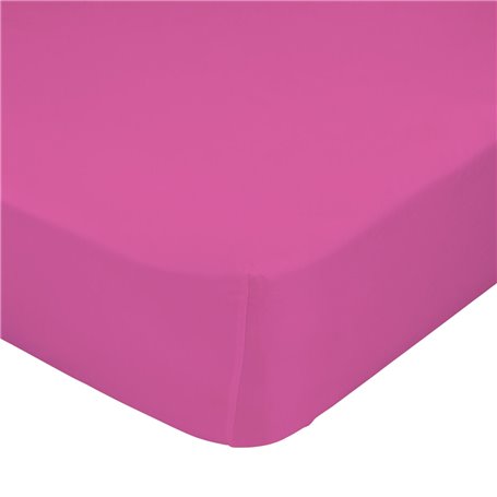 Drap housse HappyFriday BASIC KIDS Fuchsia 60 x 120 x 14 cm